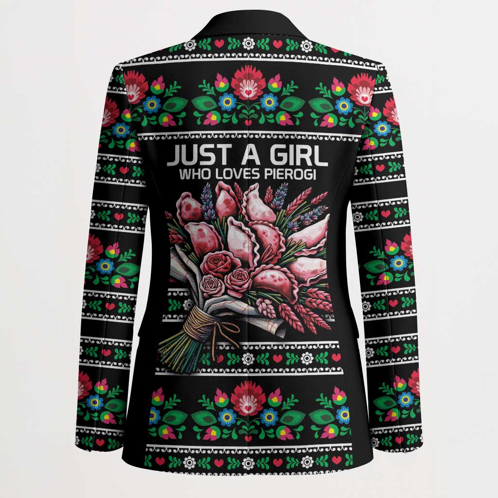 Pink Pierogi Flowers Over Dumplings Blazer