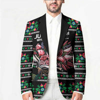 Pink Pierogi Flowers Over Dumplings Blazer