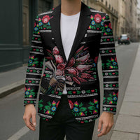 Pink Pierogi Flowers Over Dumplings Blazer