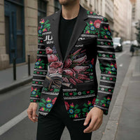 Pink Pierogi Flowers Over Dumplings Blazer