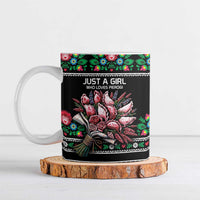 Pink Pierogi Flowers Over Dumplings Ceramic Mug