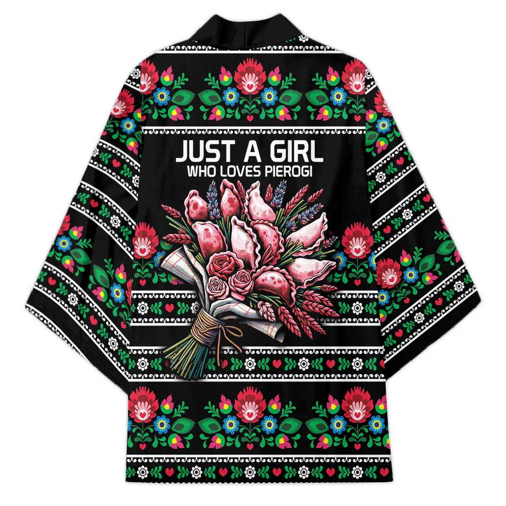 Pink Pierogi Flowers Over Dumplings Kimono