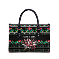 Pink Pierogi Flowers Over Dumplings Leather Bag
