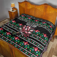 Pink Pierogi Flowers Over Dumplings Quilt