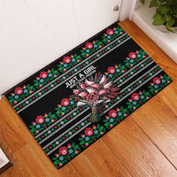 Pink Pierogi Flowers Over Dumplings Rubber Doormat