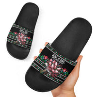 Pink Pierogi Flowers Over Dumplings Slide Sandals