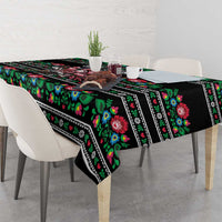 Pink Pierogi Flowers Over Dumplings Tablecloth