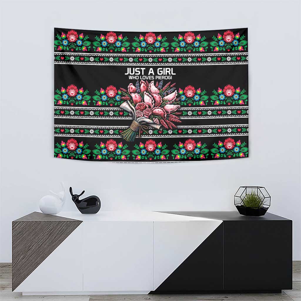 Pink Pierogi Flowers Over Dumplings Tapestry
