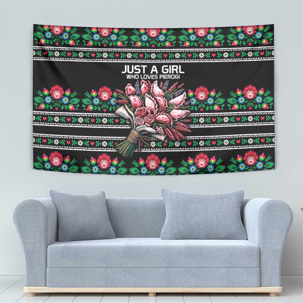 Pink Pierogi Flowers Over Dumplings Tapestry