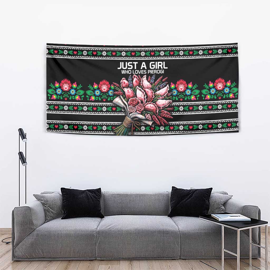 Pink Pierogi Flowers Over Dumplings Tapestry