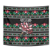 Pink Pierogi Flowers Over Dumplings Tapestry