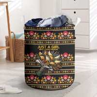 Gold Pierogi Flowers Over Dumplings Laundry Basket