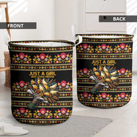 Gold Pierogi Flowers Over Dumplings Laundry Basket