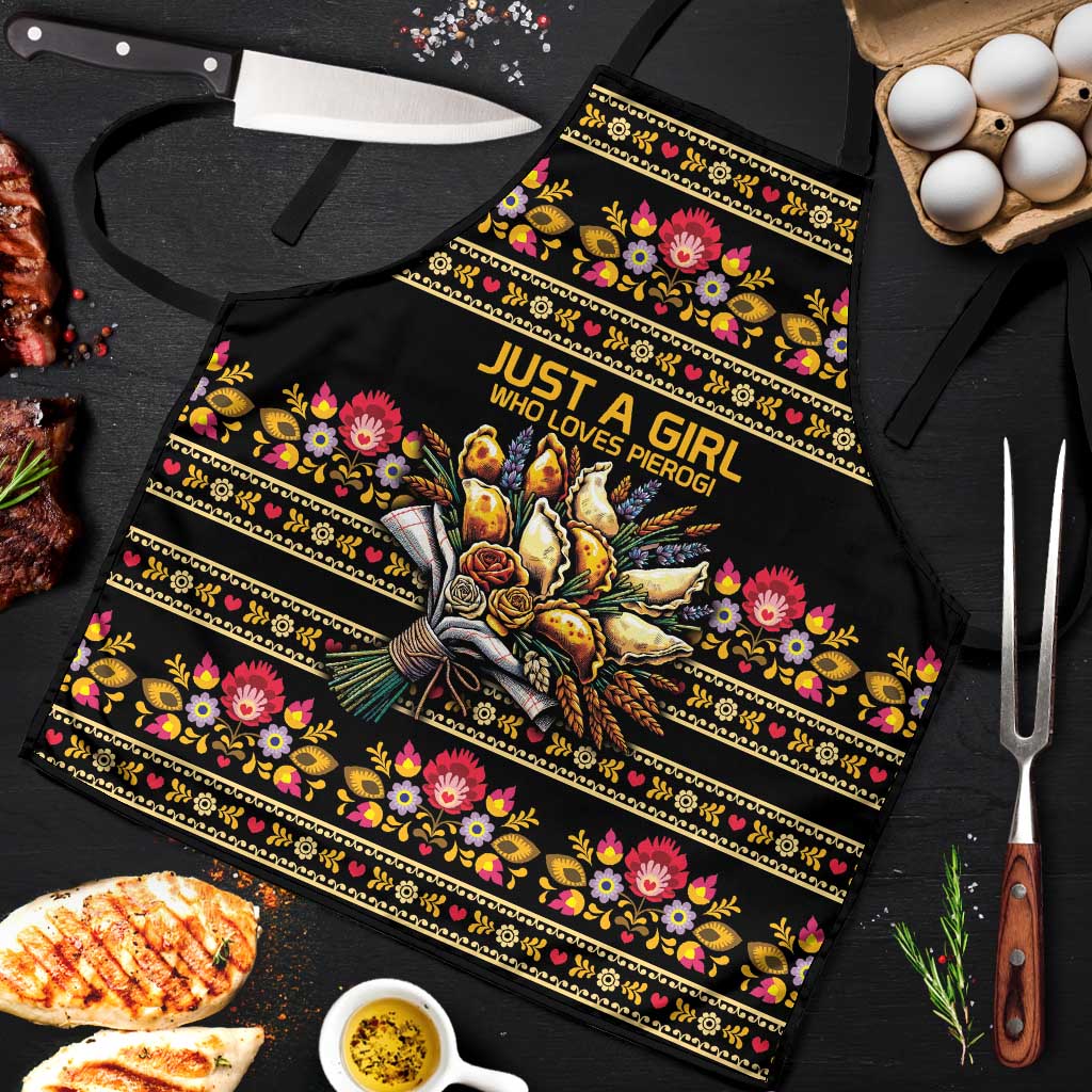 Gold Pierogi Flowers Over Dumplings Apron