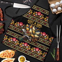 Gold Pierogi Flowers Over Dumplings Apron