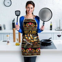 Gold Pierogi Flowers Over Dumplings Apron