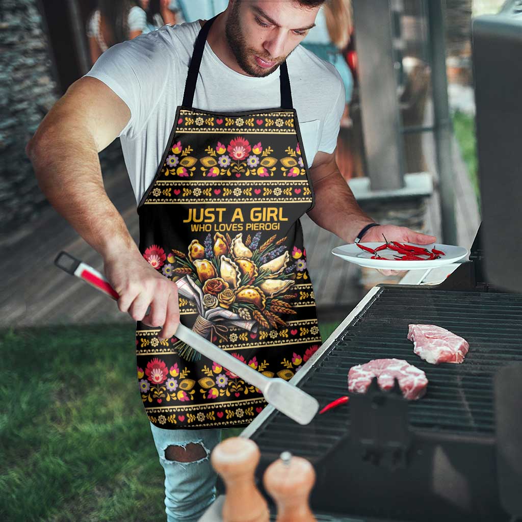 Gold Pierogi Flowers Over Dumplings Apron