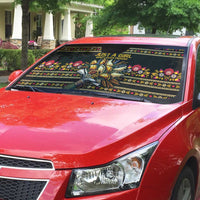 Gold Pierogi Flowers Over Dumplings Auto Sun Shade