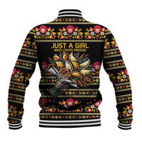 Gold Pierogi Flowers Over Dumplings Baseball Jacket