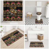 Gold Pierogi Flowers Over Dumplings Bathroom Set