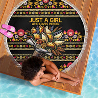 Gold Pierogi Flowers Over Dumplings Beach Blanket