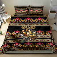 Gold Pierogi Flowers Over Dumplings Bedding Set