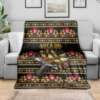 Gold Pierogi Flowers Over Dumplings Blanket
