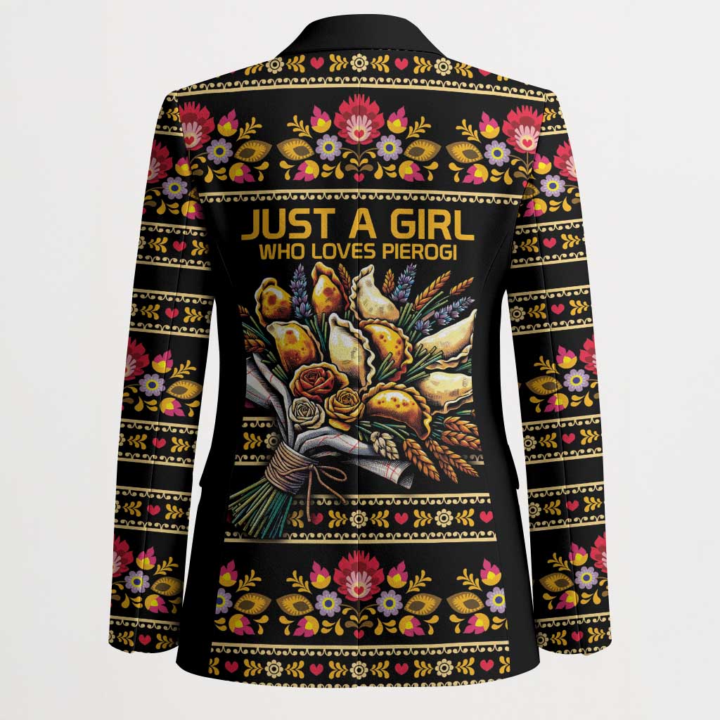 Gold Pierogi Flowers Over Dumplings Blazer