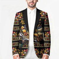 Gold Pierogi Flowers Over Dumplings Blazer