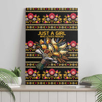 Gold Pierogi Flowers Over Dumplings Canvas Wall Art