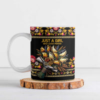 Gold Pierogi Flowers Over Dumplings Ceramic Mug