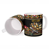Gold Pierogi Flowers Over Dumplings Ceramic Mug