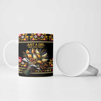 Gold Pierogi Flowers Over Dumplings Ceramic Mug
