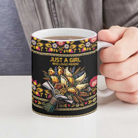 Gold Pierogi Flowers Over Dumplings Ceramic Mug