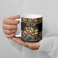 Gold Pierogi Flowers Over Dumplings Ceramic Mug