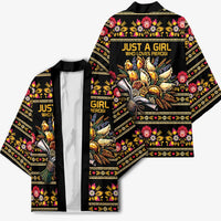 Gold Pierogi Flowers Over Dumplings Kimono