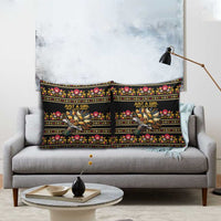 Gold Pierogi Flowers Over Dumplings Pillow Cover