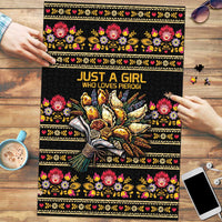 Gold Pierogi Flowers Over Dumplings Puzzle