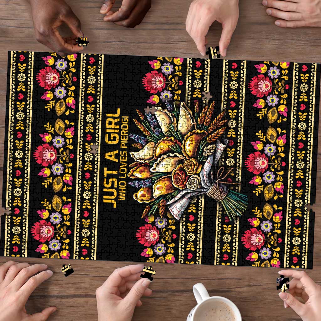 Gold Pierogi Flowers Over Dumplings Puzzle