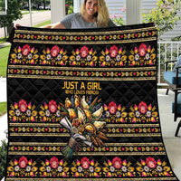 Gold Pierogi Flowers Over Dumplings Quilt