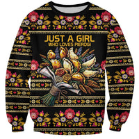 Gold Pierogi Flowers Over Dumplings Sweatshirt