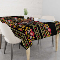 Gold Pierogi Flowers Over Dumplings Tablecloth