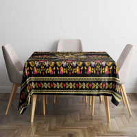Gold Pierogi Flowers Over Dumplings Tablecloth