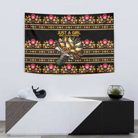 Gold Pierogi Flowers Over Dumplings Tapestry