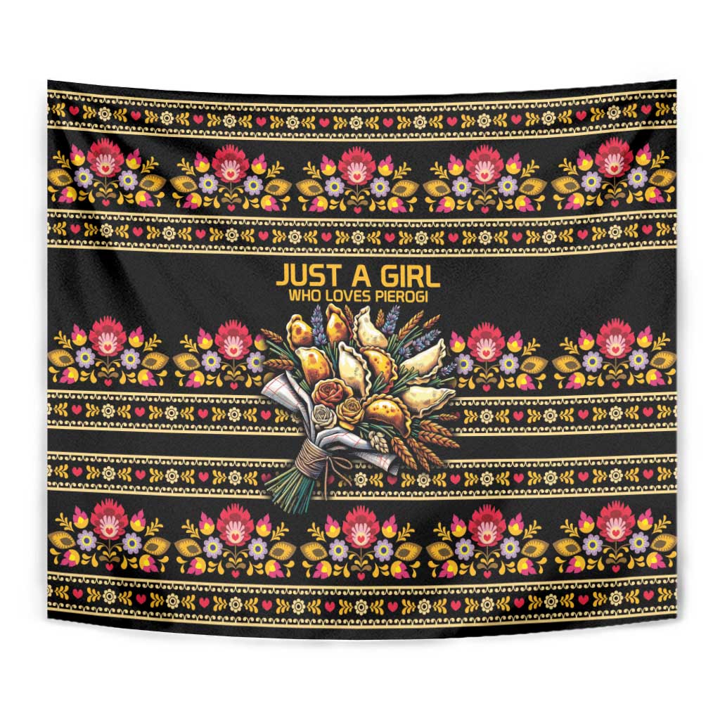 Gold Pierogi Flowers Over Dumplings Tapestry