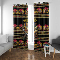 Gold Pierogi Flowers Over Dumplings Window Curtain