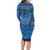 Custom Afghanistan Cricket Long Sleeve Bodycon Dress Afghan Coat Of Arm with Special Flag - Wonder Print Shop