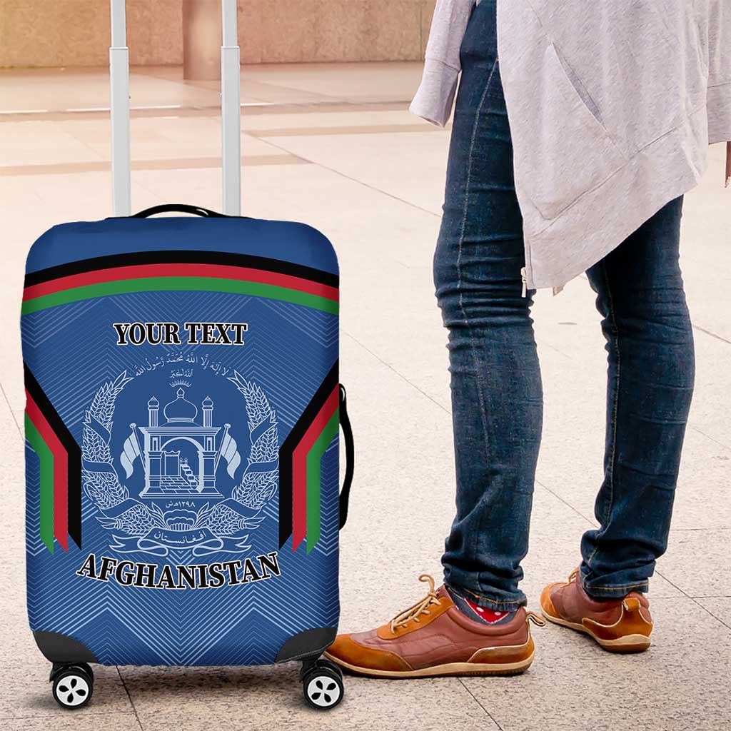 Custom Afghanistan Cricket Luggage Cover Afghan Coat Of Arm with Special Flag - Wonder Print Shop