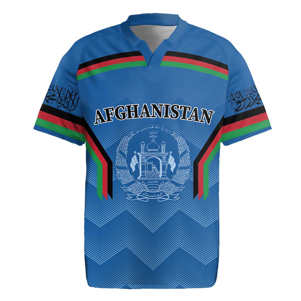 Custom Afghanistan Cricket Rugby Jersey Afghan Coat Of Arm with Special Flag - Wonder Print Shop