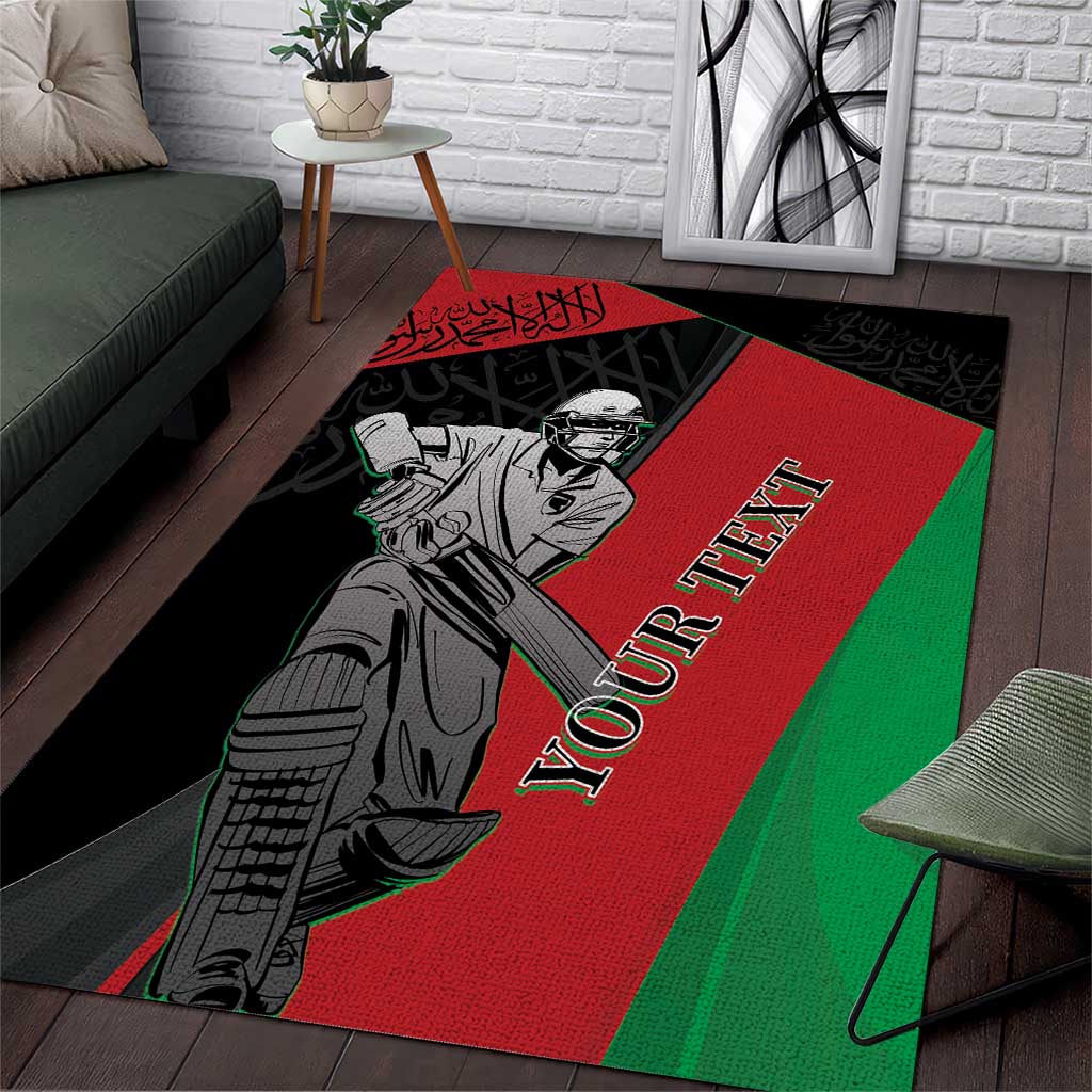 Custom Afghanistan Cricket Area Rug Sporty Version LT9 - Wonder Print Shop